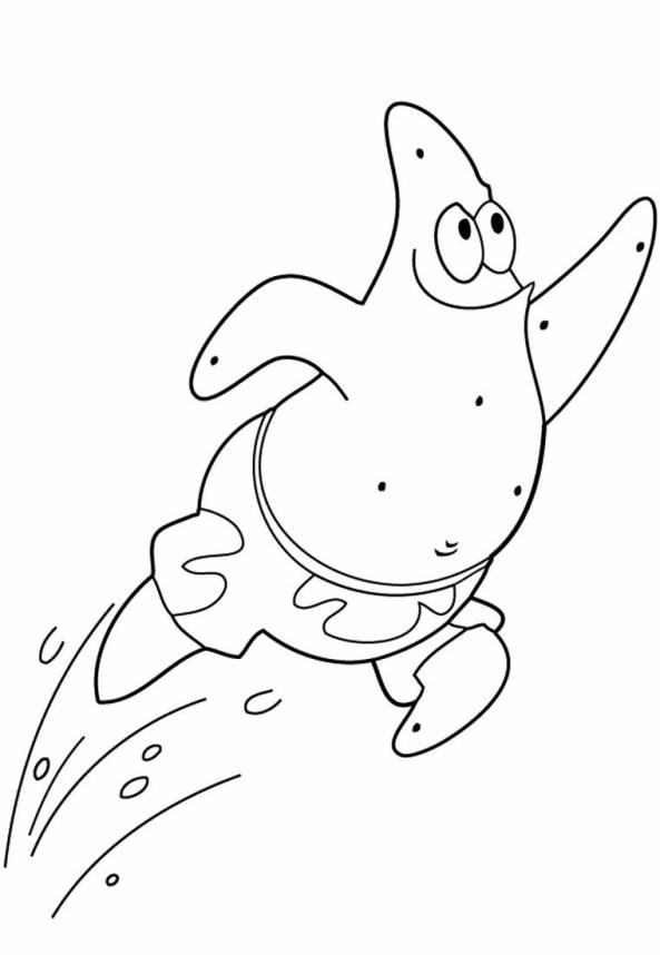 Plansa de colorat cu Patrick Ster 2 12